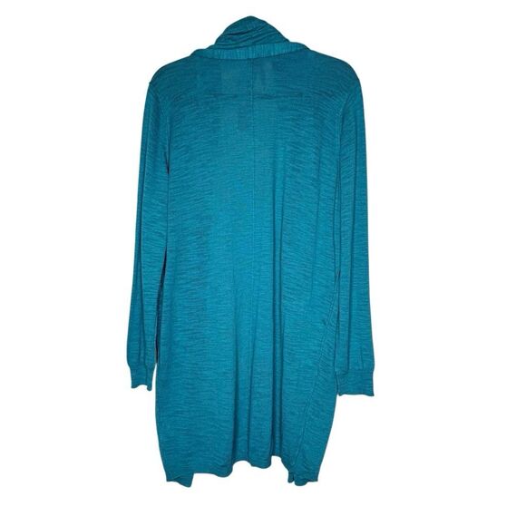 Melissa McCarthy Seven7 Cardigan Sweater Long Open Turquoise Size M NWT Casual - Picture 3 of 15